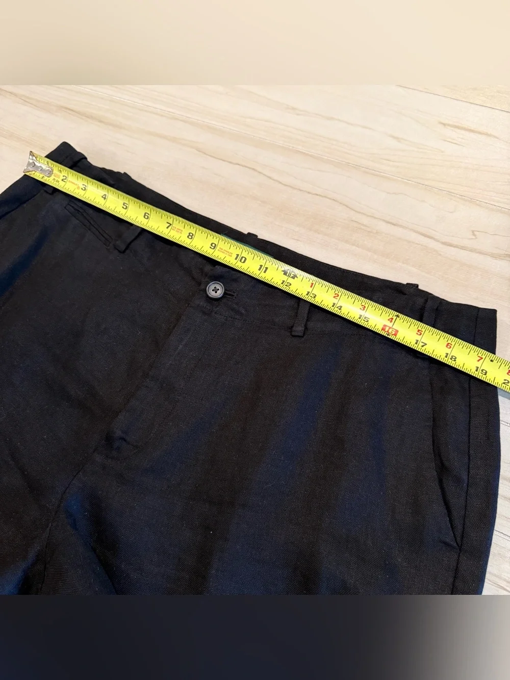 Lauren Ralph Lauren Black Linen Wide Leg Trousers NWOT Size 16